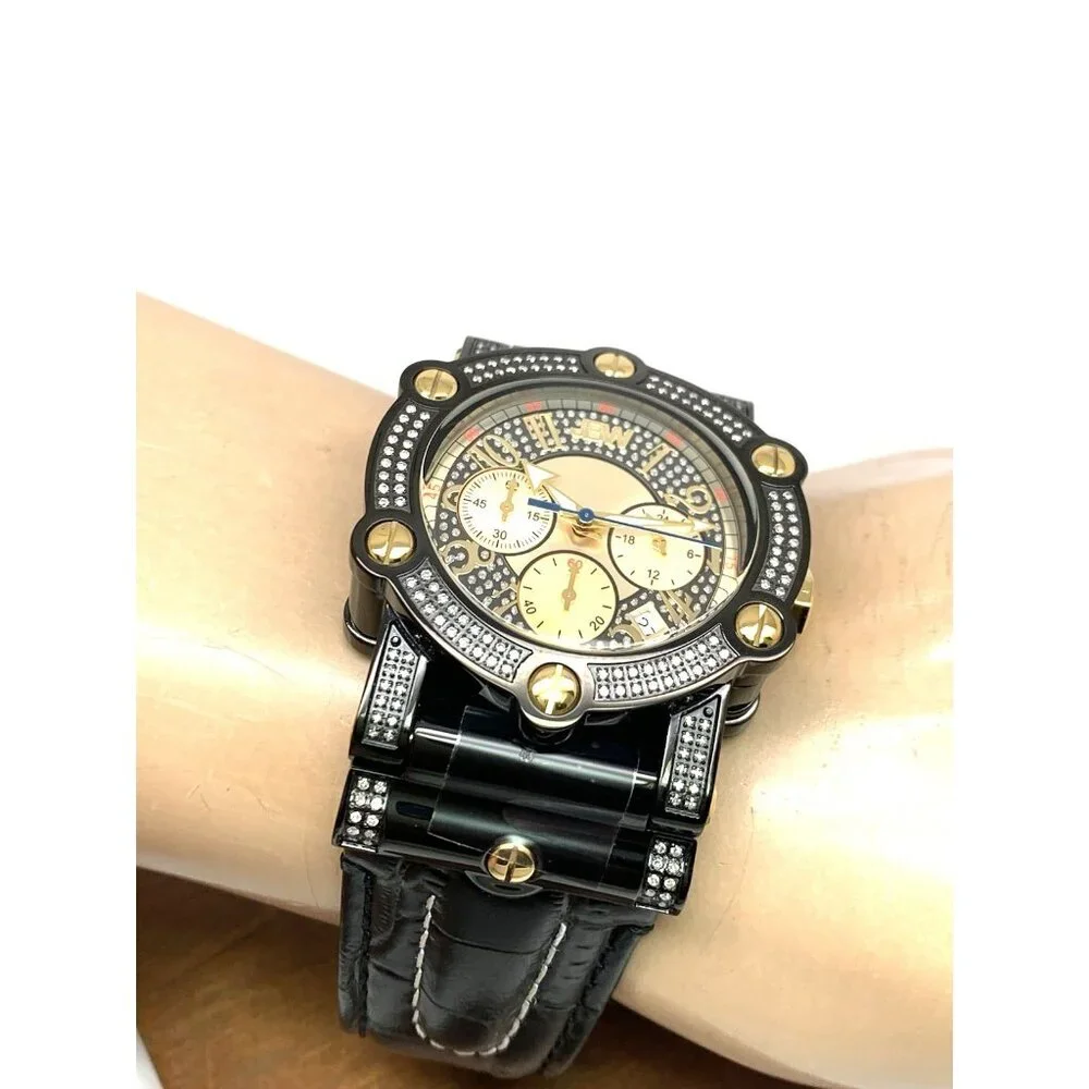 JBW Men's Watch JB-6215-10B 10 YR Anniversary Phantom 1.96ctw Diamond Quartz
